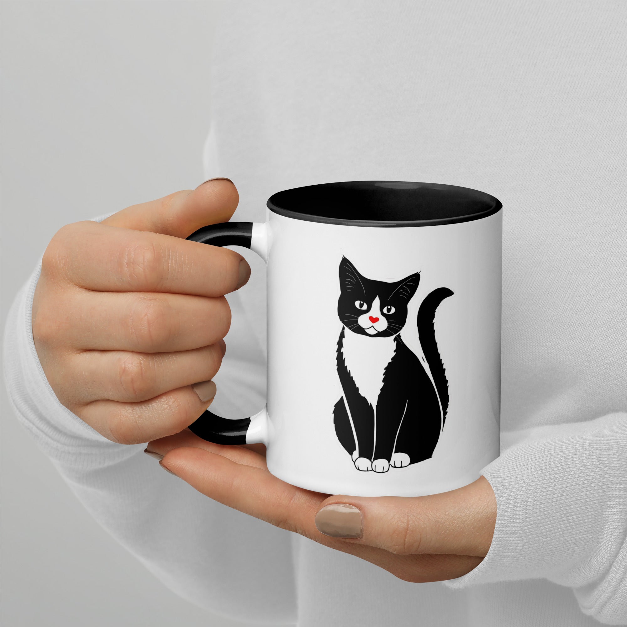 Cat Mug with Color Inside